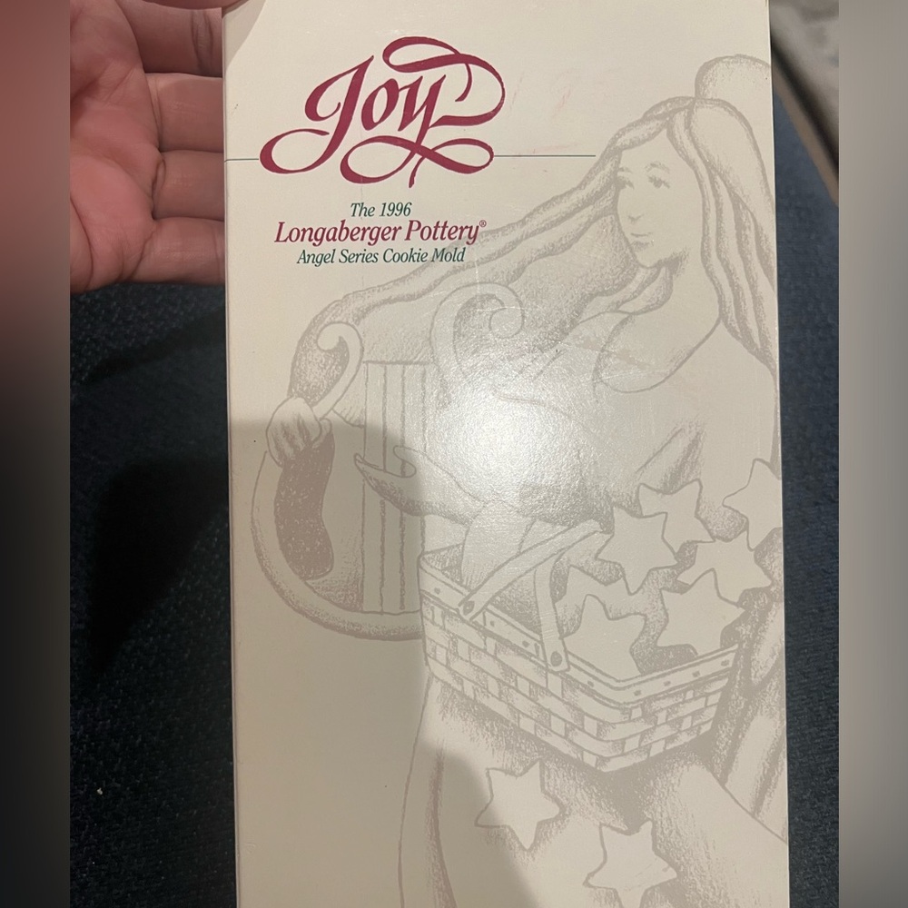 "Joy" The 1996 Longaberger Pottery Angel Series Cookie Mold W/‎ Box New